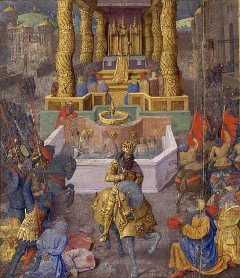 Jean Fouquet The taking of Jerusalem by Herod the Great, 36 BC Germany oil painting art